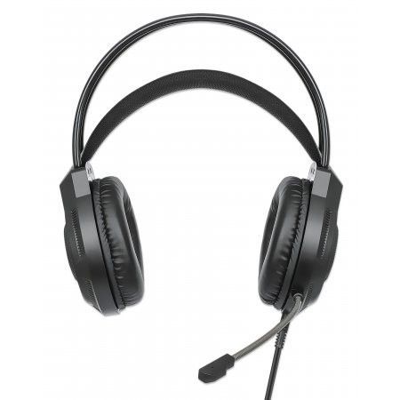 Manhattan RGB LED Over-Ear USB Gaming Headset Black