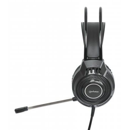 Manhattan RGB LED Over-Ear USB Gaming Headset Black