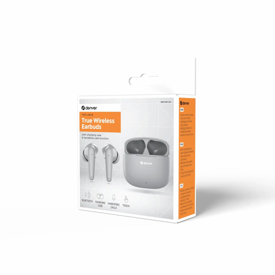 Denver TWE-48 TWS Bluetooth Headset Grey