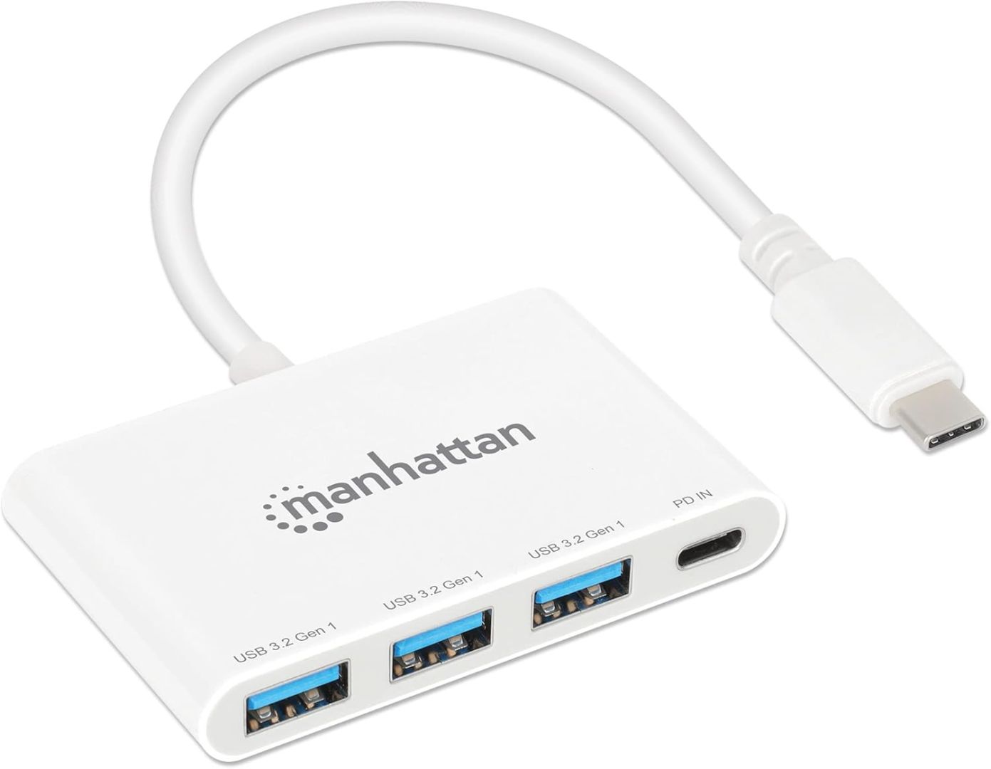 Manhattan 4-portos USB3.2 HUB White
