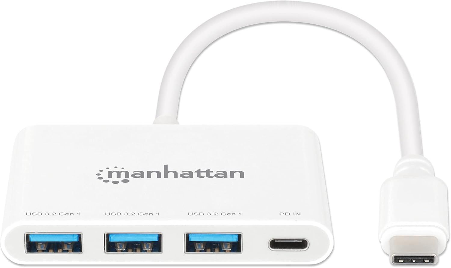 Manhattan 4-portos USB3.2 HUB White