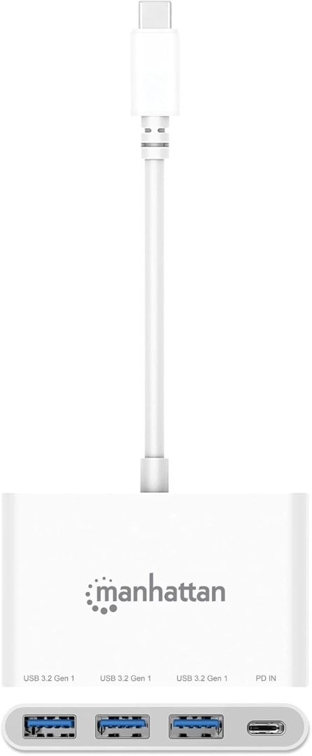 Manhattan 4-portos USB3.2 HUB White