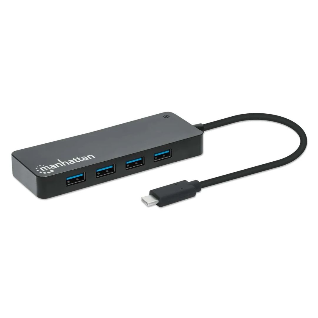 Manhattan 7-portos USB3.2 HUB Black