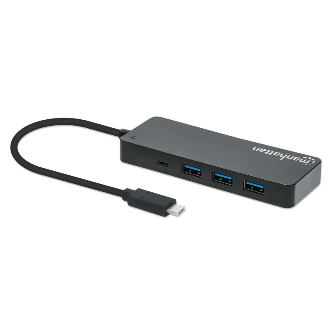 Manhattan 7-portos USB3.2 HUB Black