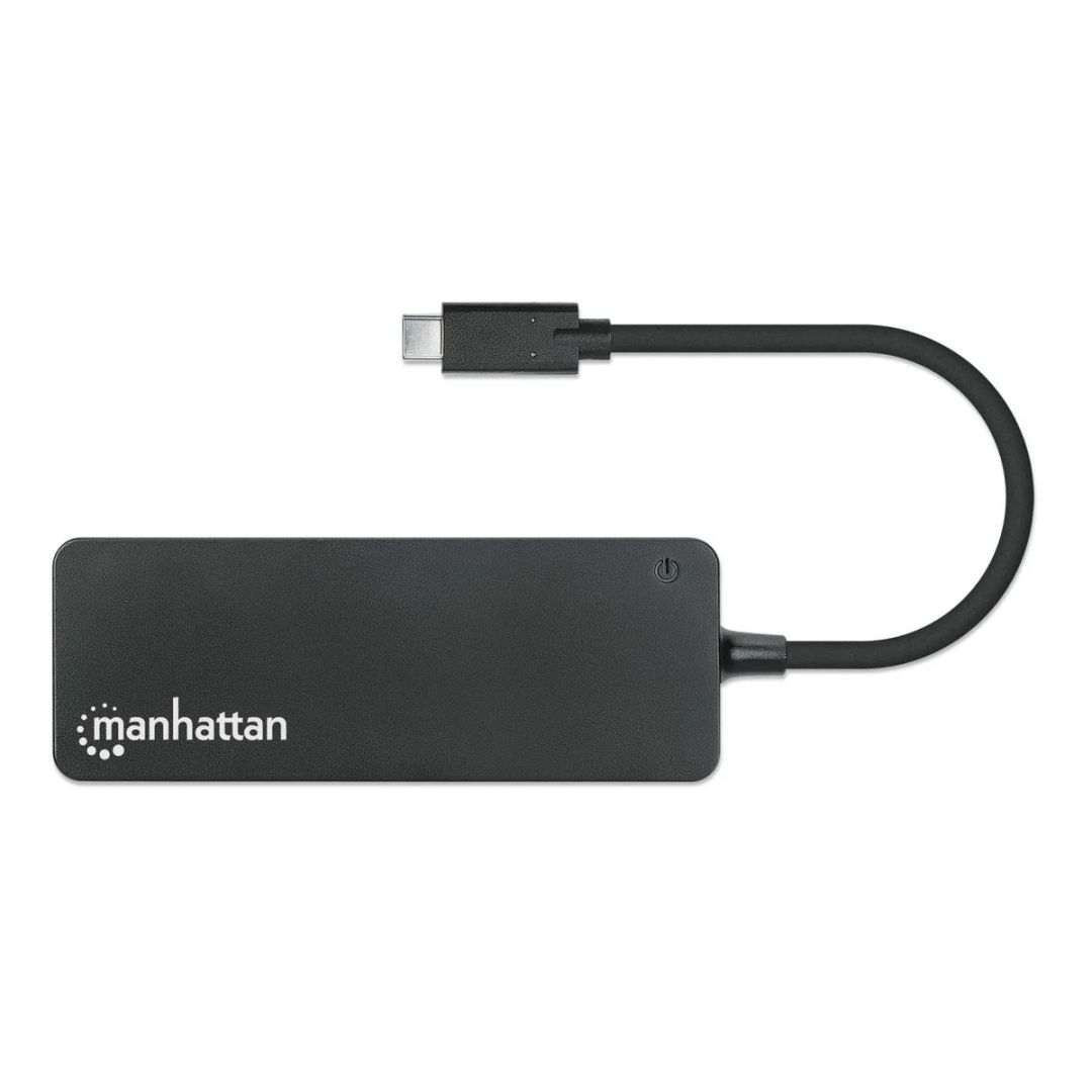 Manhattan 7-portos USB3.2 HUB Black