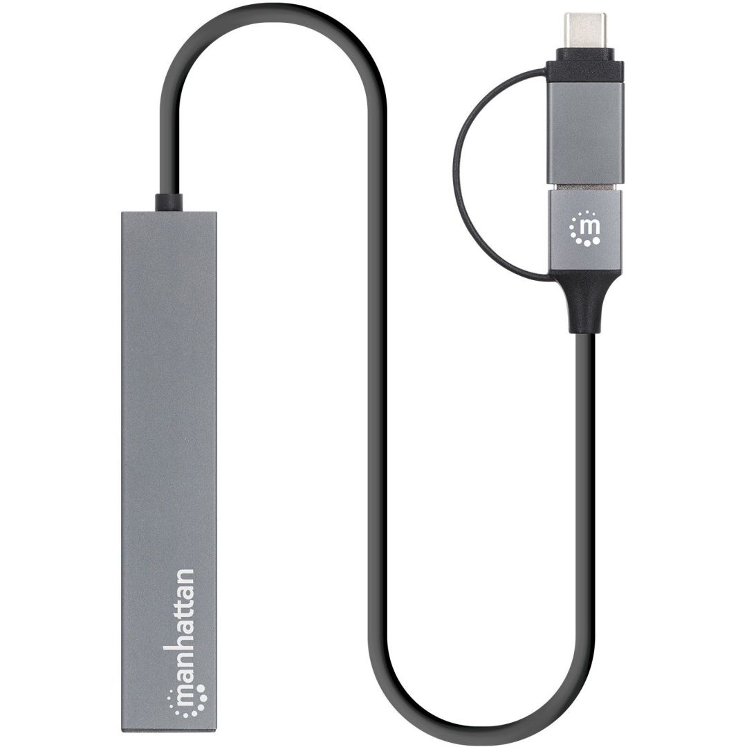 Manhattan 4-portos USB3.2 HUB Grey