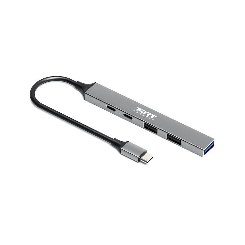 Port Designs USB-C hub with 4 USB ports + 1X USB-C 100W