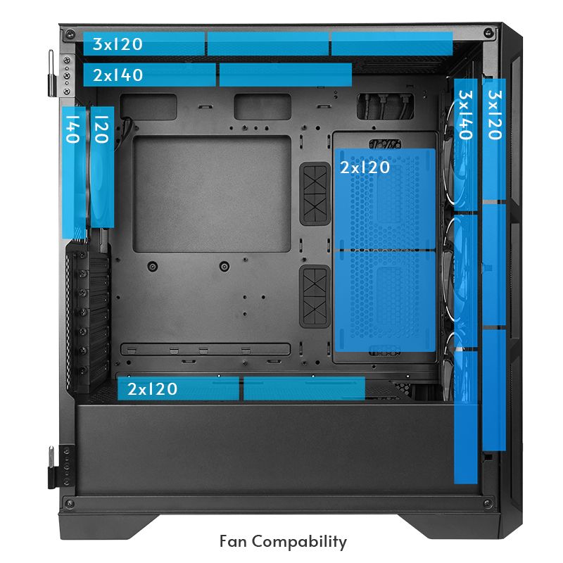 Chieftec Apex Lumo Tempered Glass Black