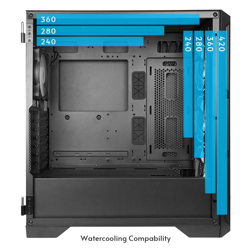 Chieftec Apex Lumo Tempered Glass Black