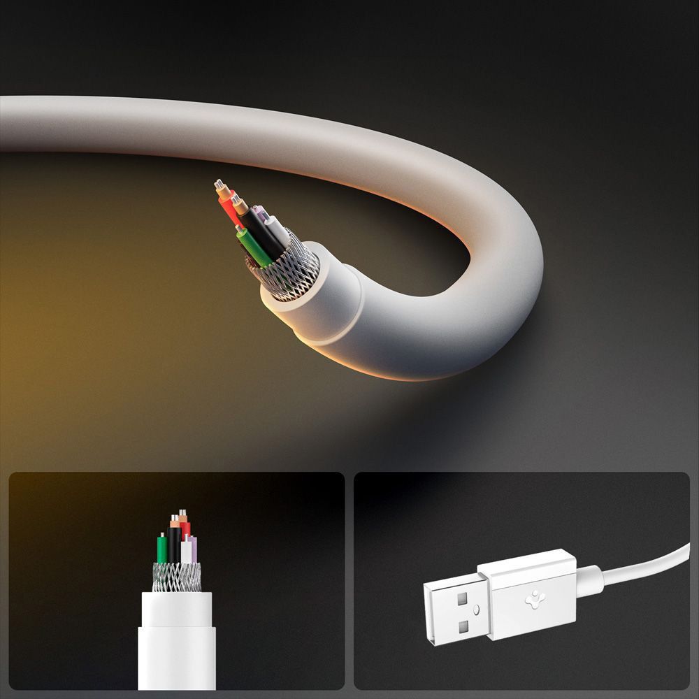 Spigen Essential USB-A to USB-C 60W Cable 2m White