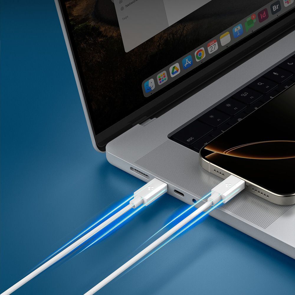 Spigen Essential USB-C to USB-C 60W cable 1m White