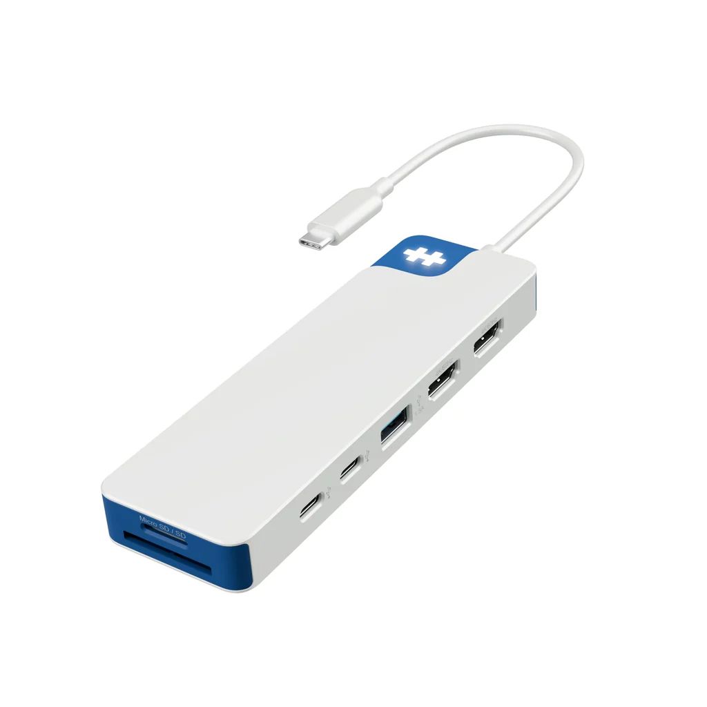 Targus HyperDrive® Flex 9 Port Dual 4K HDMI Dock White/Blue