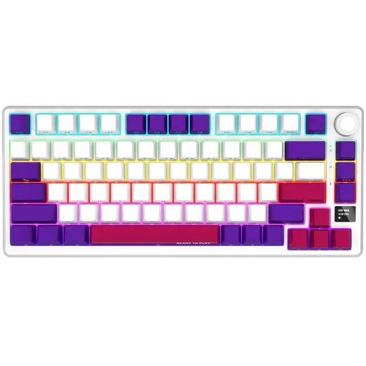 LORGAR KBP7075W Wireless Bluetooth Mechanical Gaming Keyboard White US