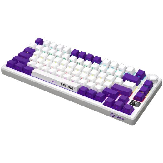 LORGAR KBP7075W Wireless Bluetooth Mechanical Gaming Keyboard White US