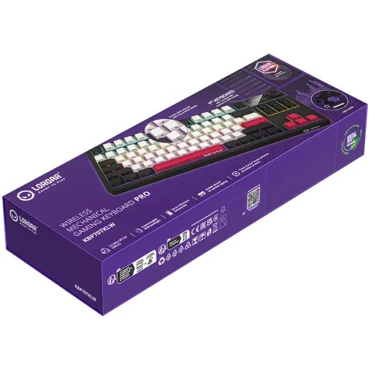 LORGAR KBP70TKLW Wireless Bluetooth Mechanical Gaming Keyboard Black/Red US