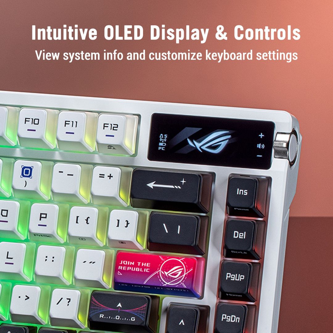 Asus ROG Azoth Extreme Wireless Bluetooth Gaming keyboard White US