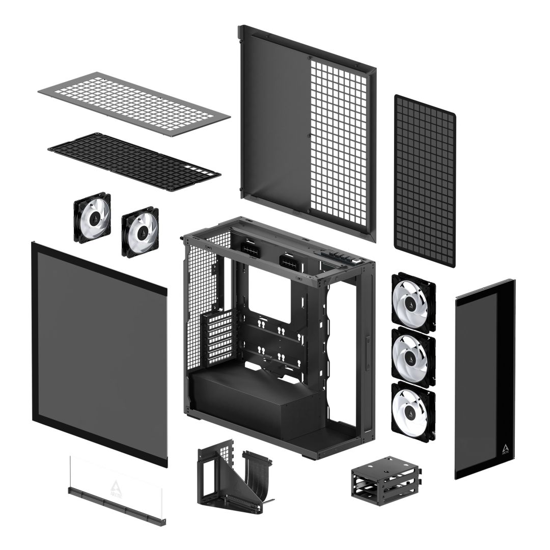 Arctic Xtender VG Tempered Glass Black