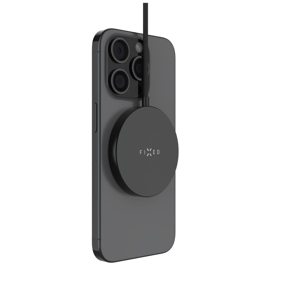 FIXED MagPad Slim Qi2 MagSafe-Unterstützung Wireless töltő, fekete