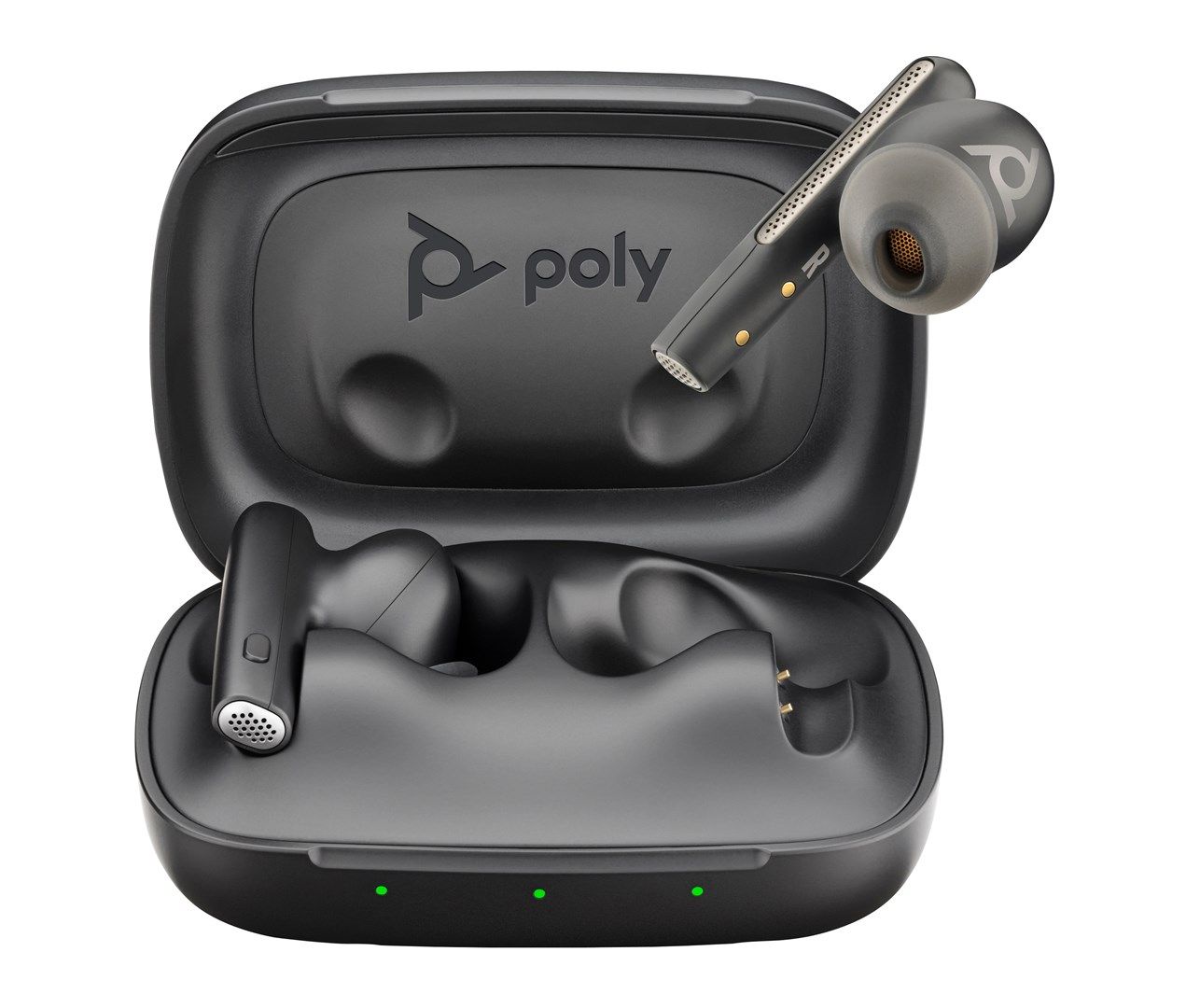 Poly Plantronics Voyager Free 60 UC Basic Charge Case USB-C Bluetooth Headset White Black