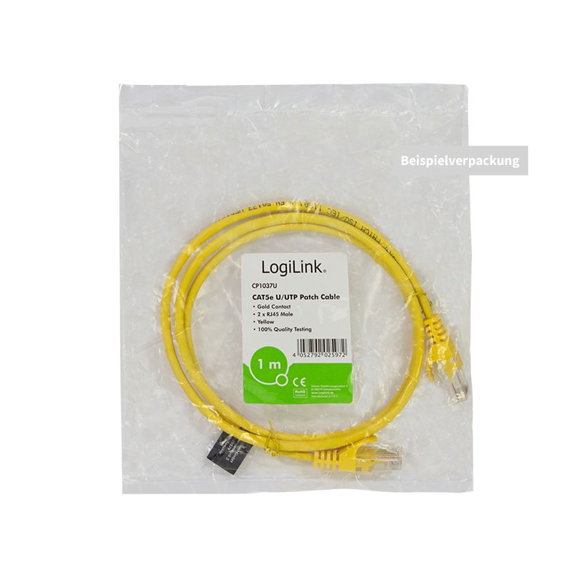Logilink CAT5e U-UTP Patch Cable 0,25m Yellow