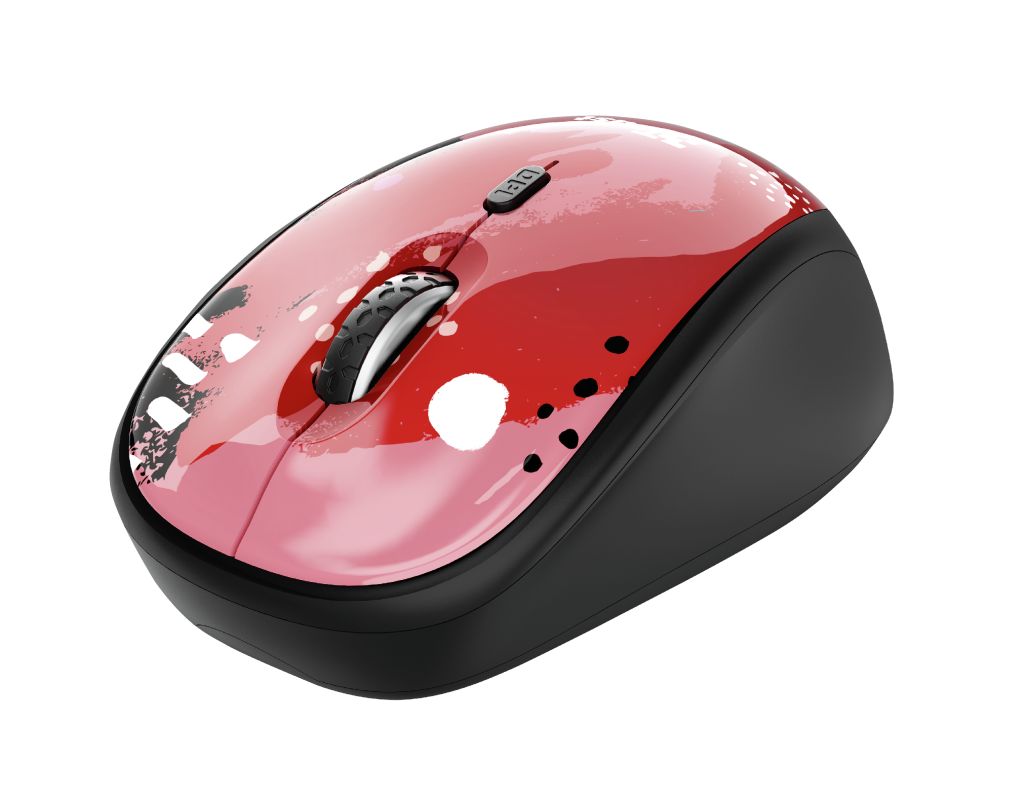 Trust Yvi Wireless Mini Mouse Red Brush