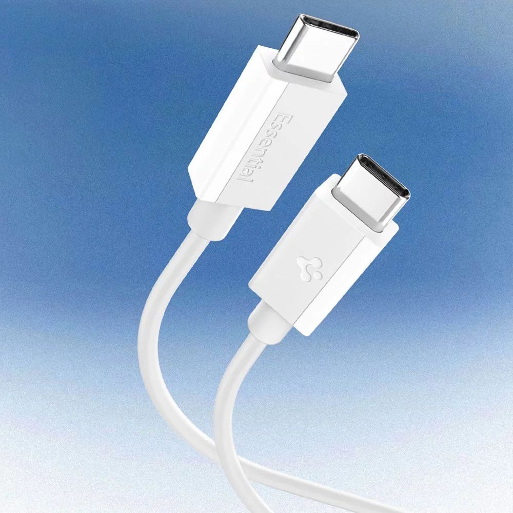 Spigen Essential USB-C to USB C-60W Cable 1m White
