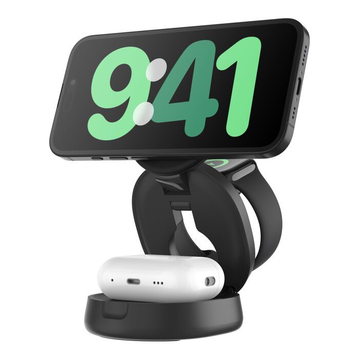 Belkin Boost Charge foldable magsafe 3-in-1 Charger Qi2 Black