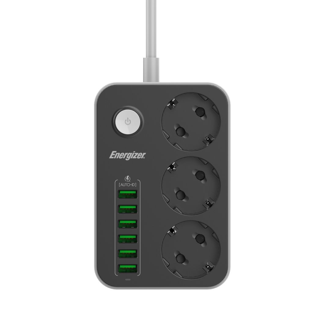 Energizer EPB2500W00EU Hálózati Elosztó Kapcsolóval 3DIN 2m White
