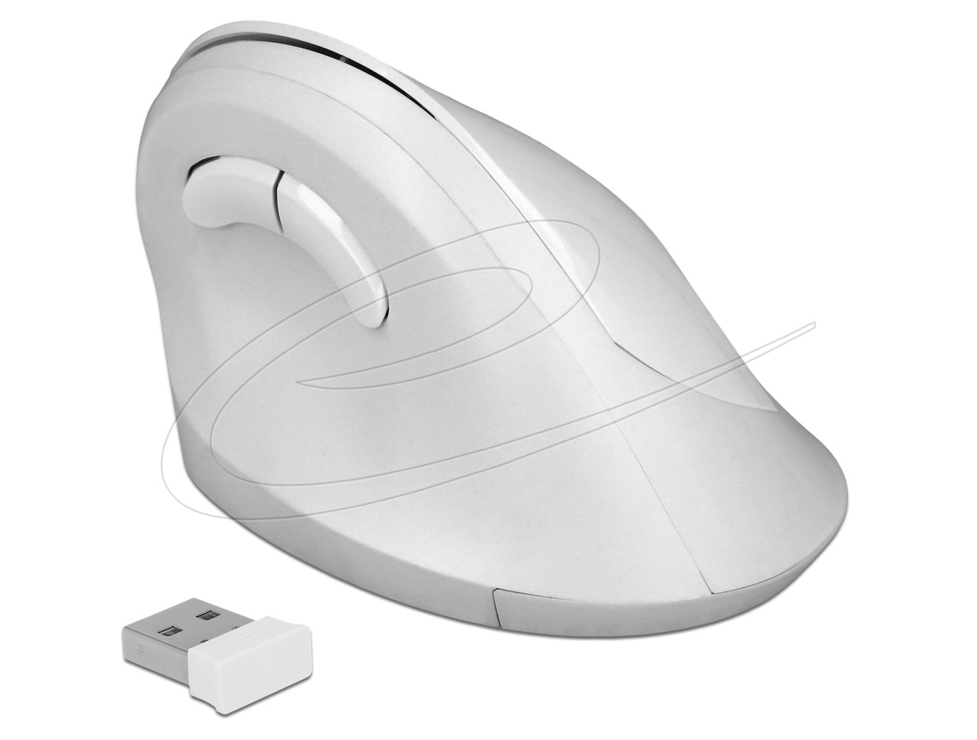 DeLock Ergonomic Wireless vertical Mouse White