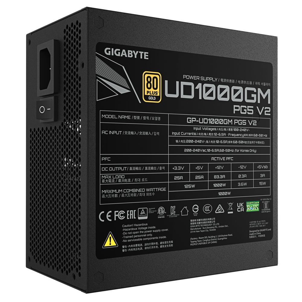 Gigabyte 1000W 80+ Gold UD1000GM PG5 V2