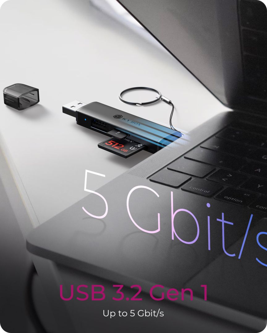 Raidsonic IcyBox IB-CR203-CU3 3-in-1 Card Reader Black