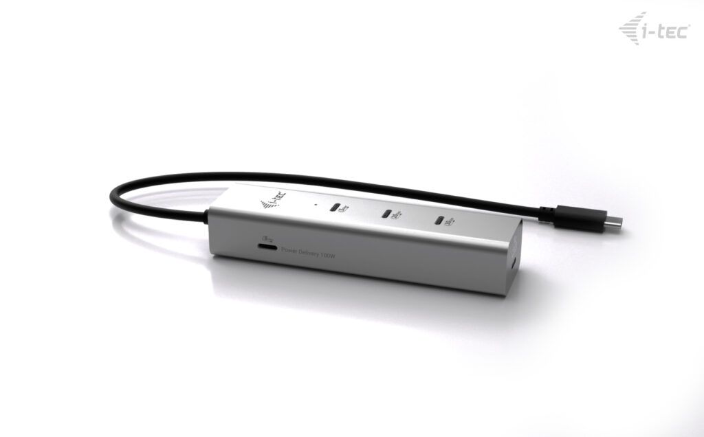 I-TEC USB-C Charging Metal HUB 5port with USB-C video 8K + Power Delivery 85W