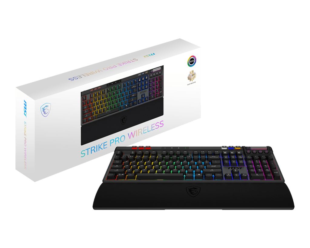 Msi Strike Pro Gaming Wireless Keyboard Black US