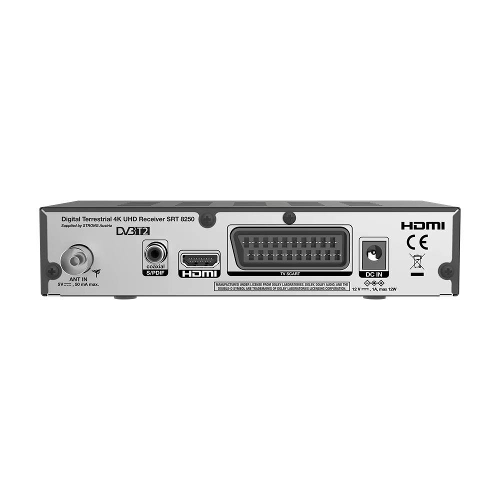 Strong SRT8250 digitális földfelszini DBV/T2 vevő