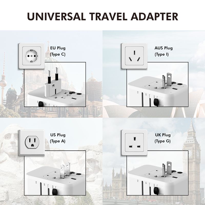 Logilink PA0356 Universal travelling power supply White