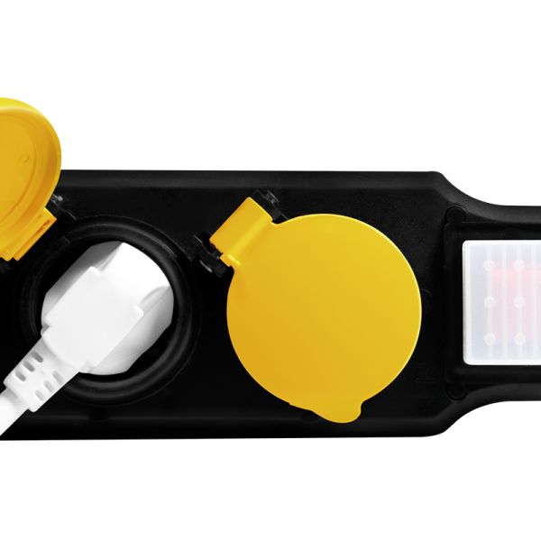 Logilink Hálózati Elosztó Kapcsolóval 6DIN 1,5m Black/Yellow