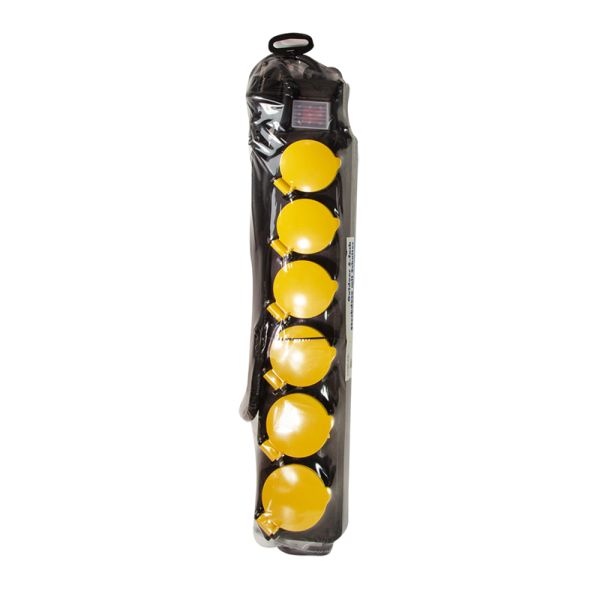 Logilink Hálózati Elosztó Kapcsolóval 6DIN 1,5m Black/Yellow
