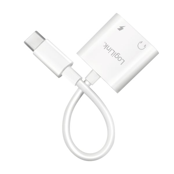 Logilink UA0433 USB-C adapter with PD charging port White