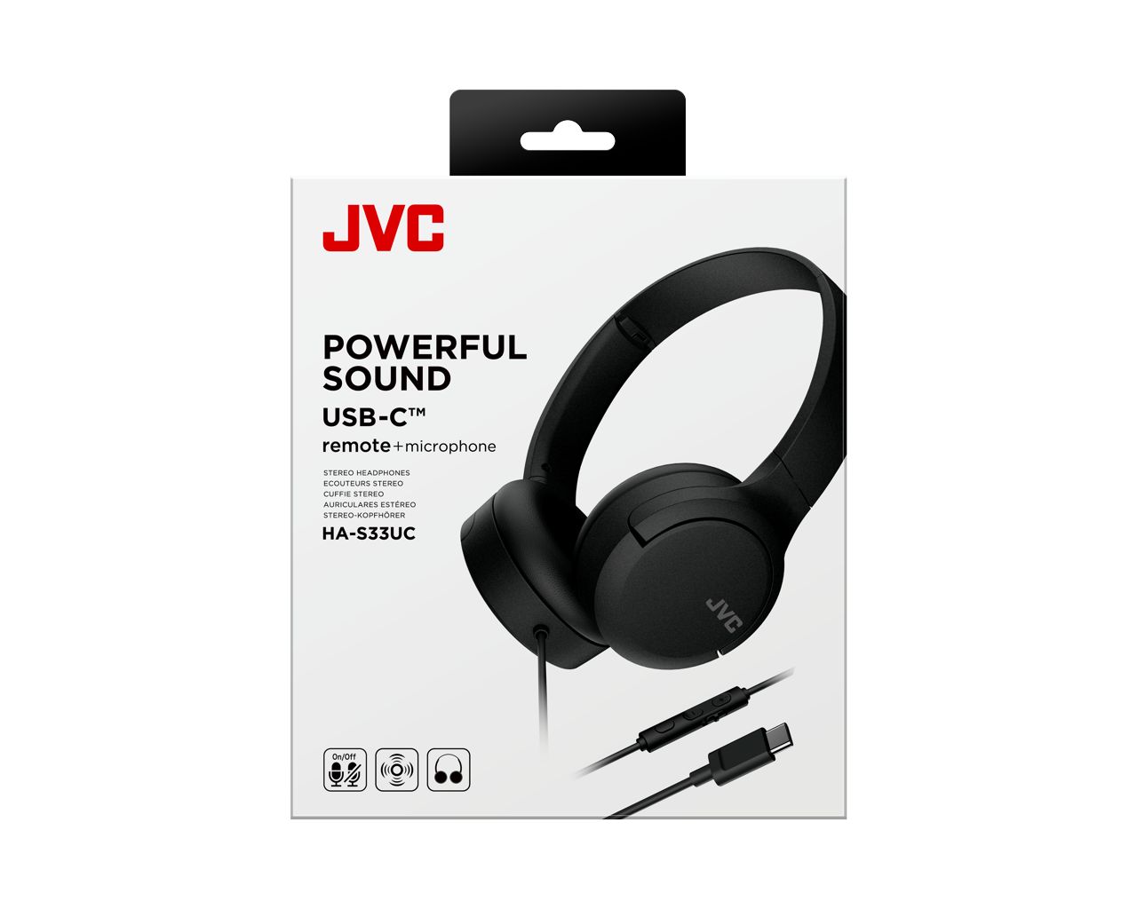 JVC HA-S33UC USB-C Headset Black