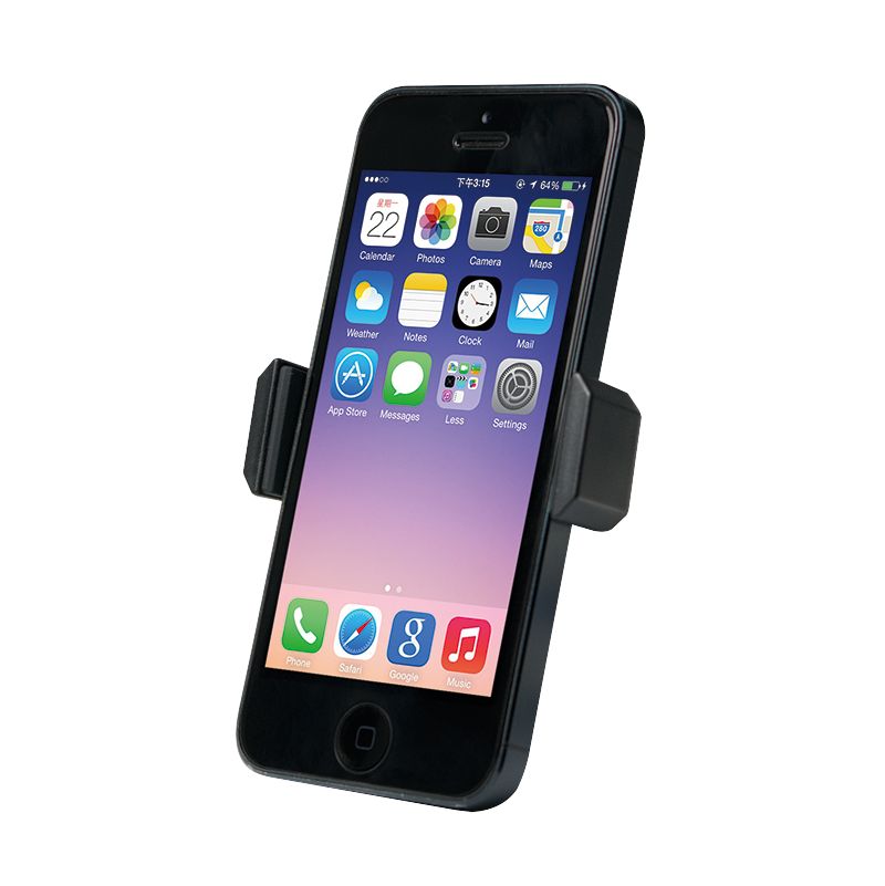 Logilink PA0133 USB car charger + mobile holder Black