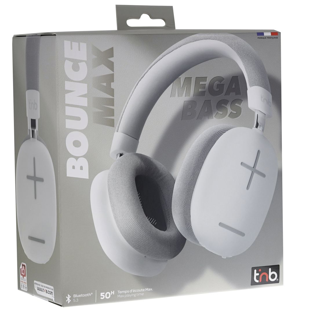 TnB Bounce Max Bluetooth Headset White