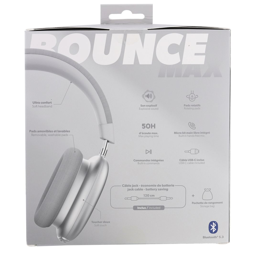TnB Bounce Max Bluetooth Headset White