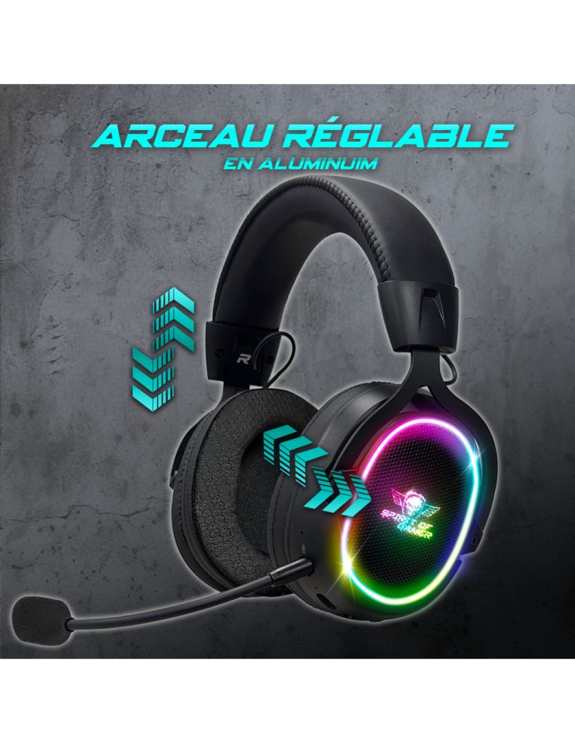 Spirit Of Gamer XPERT XH1200 Wireless Bluetooth RGB Gaming Headset Black