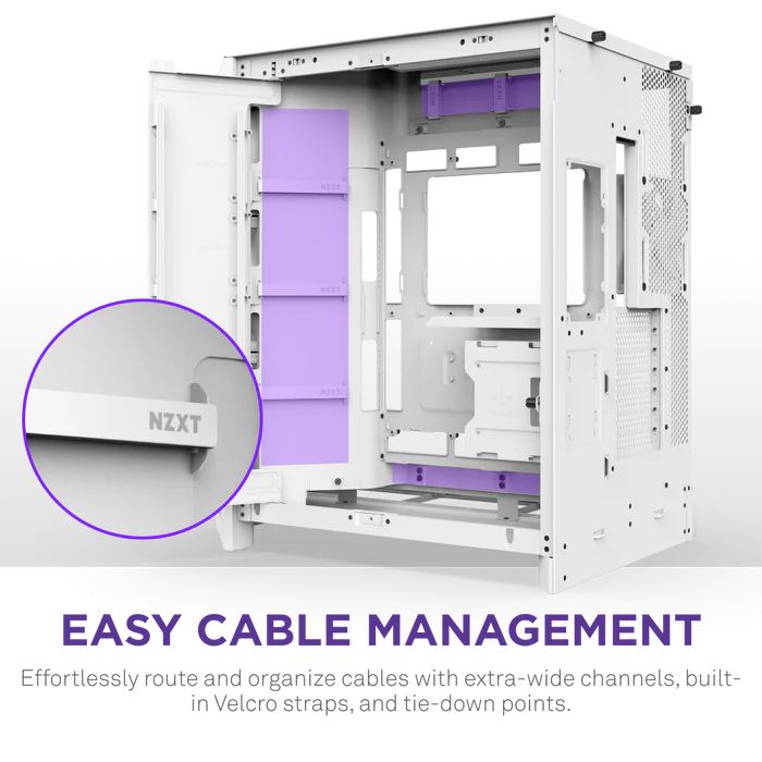 NZXT H9 Flow RGB Tempered Glass White