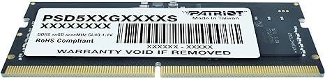 Patriot 32GB DDR5 5600MHz Kit(2x8GB) SODIMM Signature Black