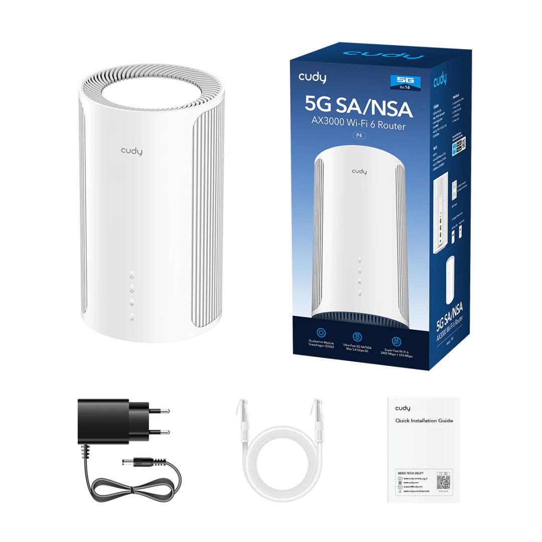 Cudy P4 5G SA/NSA AX3000 Wi-Fi 6 Router