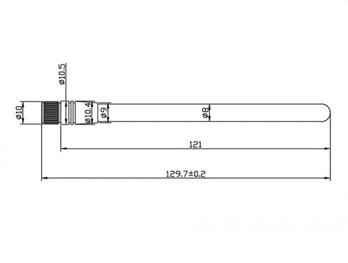 DeLock ZigBee 868 MHz Antenna RP-SMA 2 dBi omnidirectional fixed