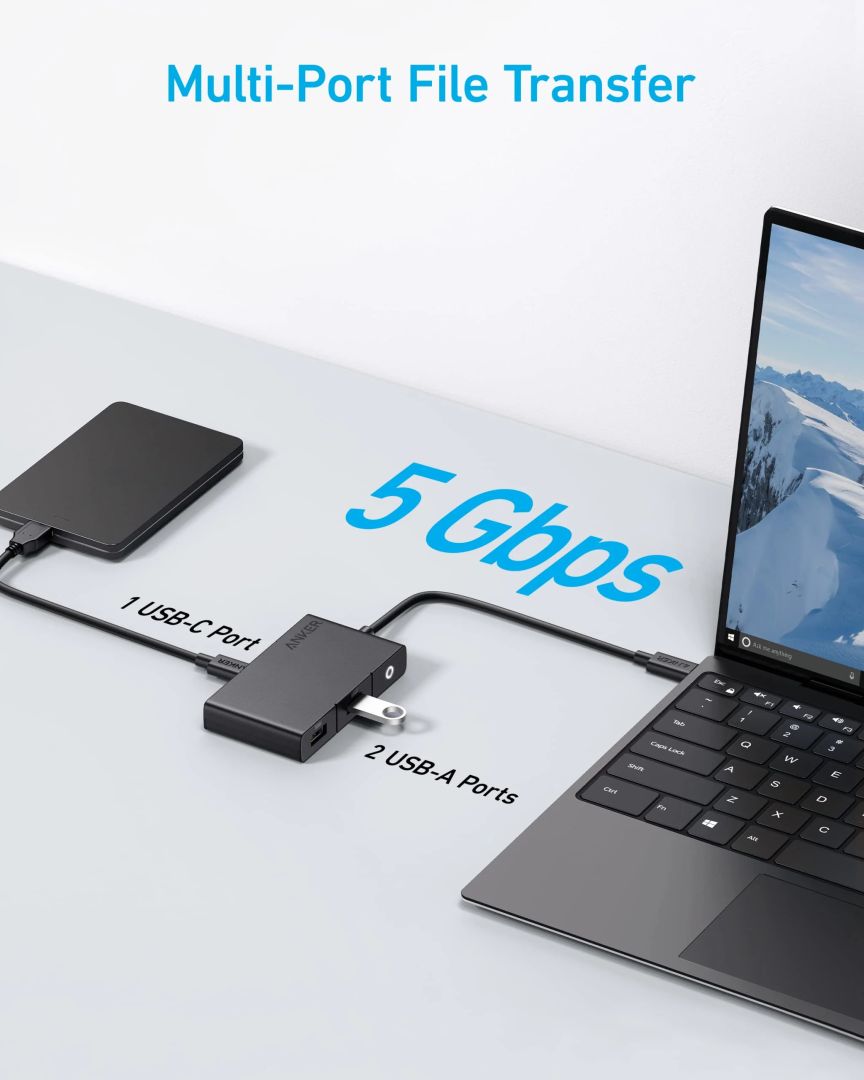 ANKER 332 USB-C Hub (5-in-1) 4K Black