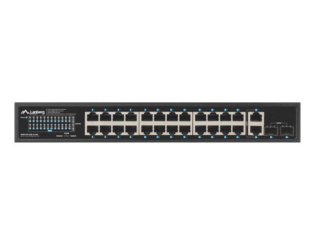 Lanberg 24X 1GB POE+/2X GB 2X SFP RACK 19