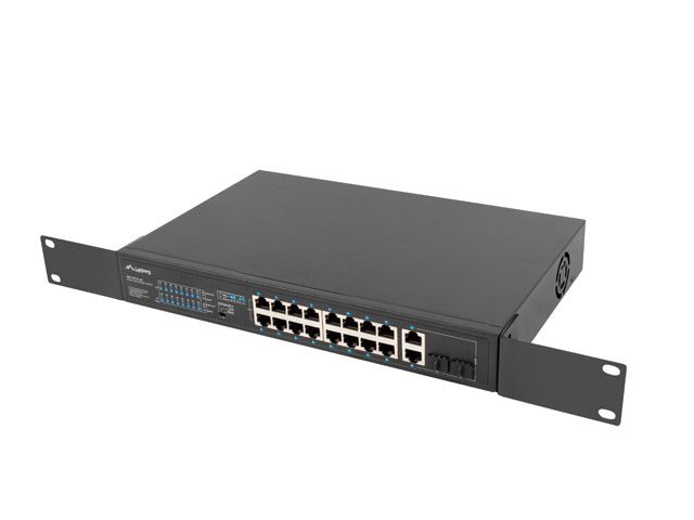 Lanberg 16X 100MB POE+/2X 1GB/1X SFP UNMANAGED RACK 150W